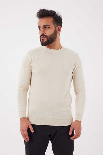 KAPTAN TRİKO Men's Crew Neck Sweater - Cotton, Model 5590