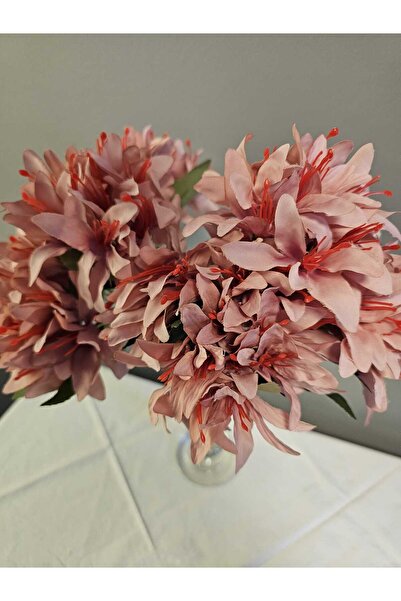 YASİMA 5 DALLI GÜL KURUSU ÇAN ÇİÇEĞİ 34 CM EL BUKETI VAZO ARANJMAN DEKOR ÇİÇEĞİ