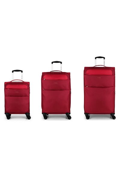 Gabol Cloud 4 – 3-teiliges, erweiterbares, plissiertes Rollkoffer-Set