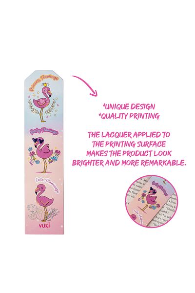VUKİ Χάρτινος σελιδοδείκτης με μοτίβο Flamingo