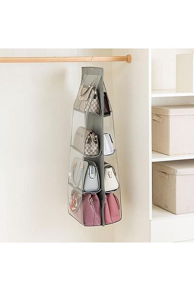COOYA Handbag Hanging Organizer,with 8 Pockets,Handbag Storage Hanger Closet Organizer for Family Closet