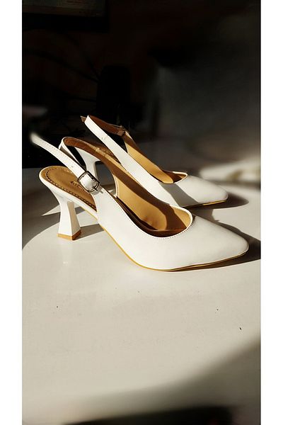 Modavien Pantofi de mireasă de damă albi de 7 cm