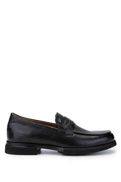 Tamer Tanca Men's Genuine Leather Black Loafer Shoes