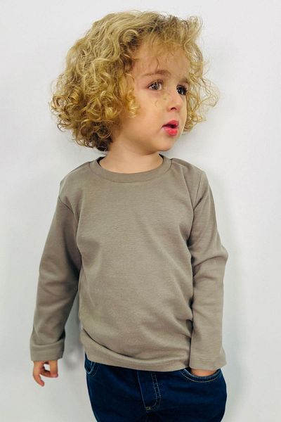 Breeze 1-4 Years Boy Khaki Green Long Sleeve T-Shirt