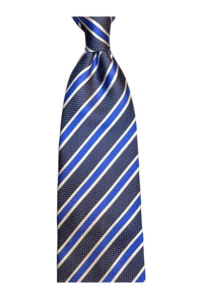 CROATE 100% Silk Navy Blue Striped Tie