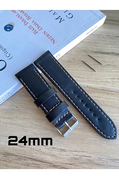 Prizma Taba Dikiş Yerli Üretim Düz Desen Saat Kordonu. 18-20-22-24 ve 26mm Ge...