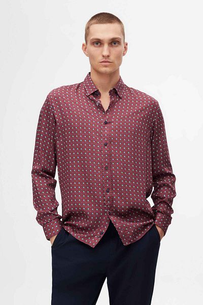 Tween Slim Fit Burgundy Shirt