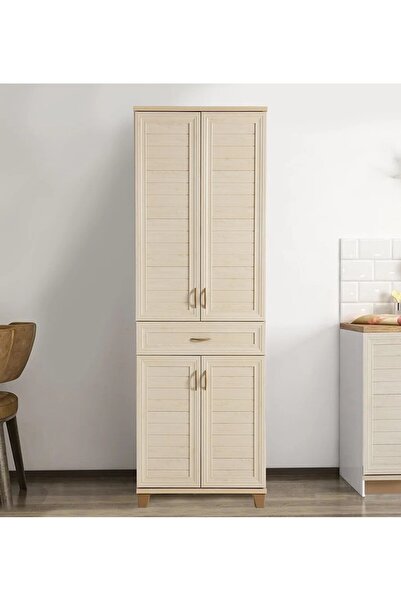 Evistro Mdf Panjur Kapaklı Banyo ve Mutfak Dolabı Akçaağaç