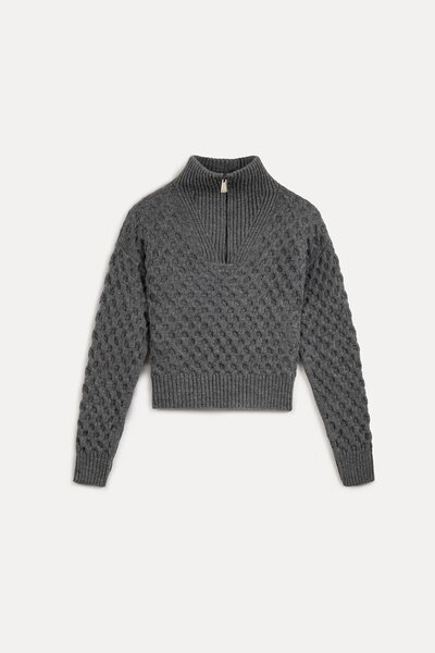 VATKALI Sweater with zip collar