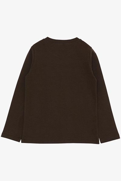 Breeze Тениска за момче - дълъг ръкав, Basic 4-8 Years, Bitter Brown