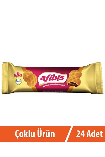 Afia Afibis Cocoa Cream Filled Biscuit 24X75 Gr