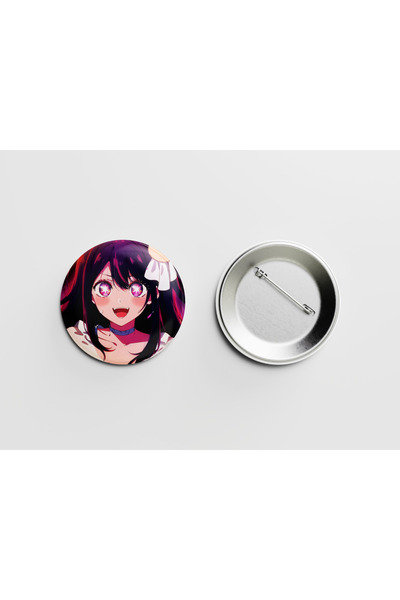 Nemika Ai Hoshino | Oshi no Ko 44mm İğneli Buton Rozet - Okul Çanta Süsü Anime
