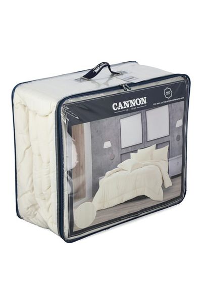 Cannon 3-Piece Premium T215 Cotton Stripe Comforter Set Twin
