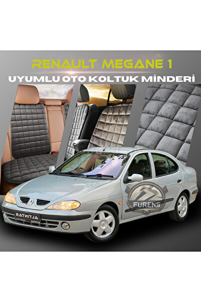 SHOOPLAA مجموعة وسائد مقعد السيارة لرينو ميجان 1 أنثراسايت اللون مع جيوب من ا...