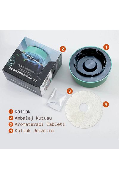sz master bilişim Smoke Smoking Smart Ash Tray Stylish and Functional Ashtray