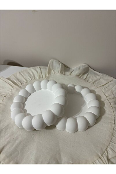 Bernami Sözdekor 2-Piece Decorative White Coasters