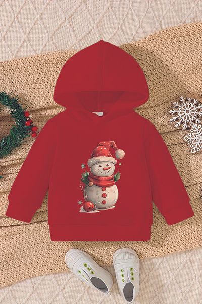 ADABEBEK New Year's Retro Man Printed Baby Sweatshirt - 23069