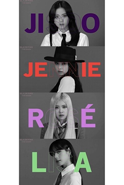 512 STORE Black Pink Üyeleri Tasarım Kpop Poster 30x42 Çerçevesiz