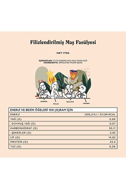 THE GOOD WİLD Glütensiz Filizlendirilmiş Maş Fasulyesi 175 G