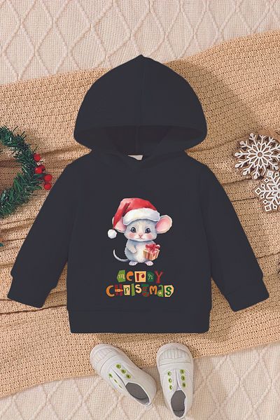 ADABEBEK Merry Christmas Mouse Printed New Year's Baby Sweatshirt - 10155