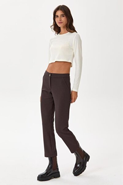 İKİLER Beli Lastikli ve Düğmeli Pantolon 245-2025