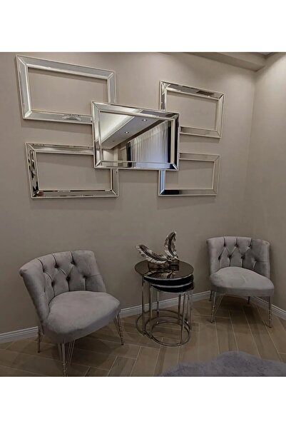 VENQM Gri babyface 2 adet berjer metal ayak