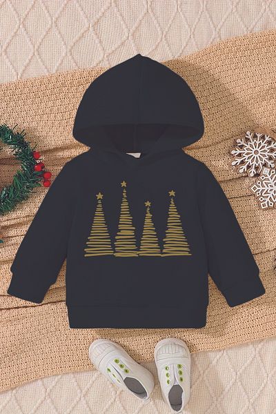 ADABEBEK New Year's Printed Baby Sweatshirt - Tree Design 23186