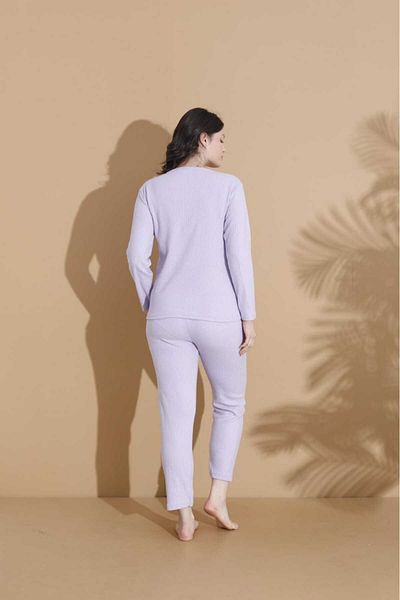 LİLA İÇ GİYİM Costum pijama moale de iarnă
