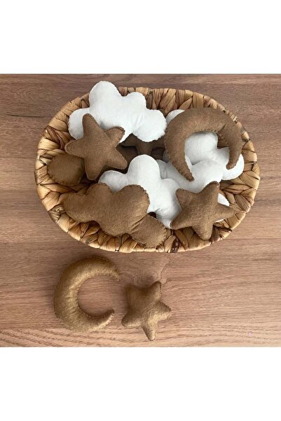 FN El Yapımı Keçe Bebek Dönencesi Beşik Süsü Bebek Odası Dekorasyonu (MÜZİKSİZ)