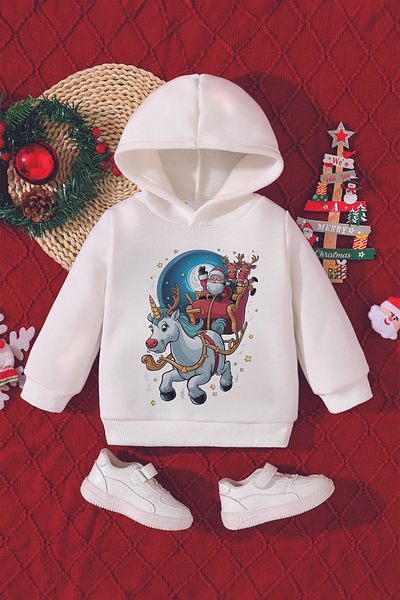 ADABEBEK Santa Claus Printed New Year's Special Baby Sweatshirt - 23084