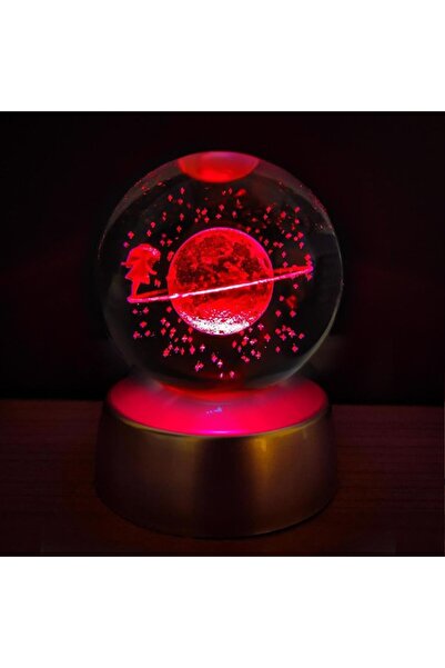 LUCKYHOMES Yılbaşı Hediyesi Satürn Cam Küre Rengarenk, Satürn Kız Küre, Renkl...