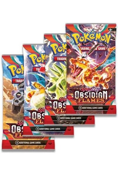Abetto Market Pokemon Obsıdıan Flames Scarlet&Vıolet Seri 4 Paket Pokemon Oyu...