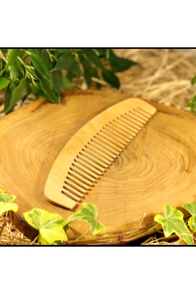 Smyak Doğal Ahşap Tarak 17 cm Büyük Çanta Boy Şimşir Tarak