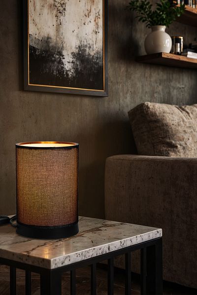 AG LightDesign Black Lampshade Bedroom Living Room Modern Decorative Table Lamp