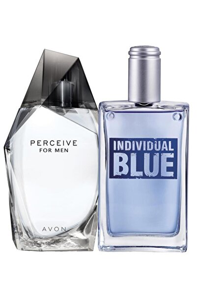 AVON Perceive Erkek Parfüm 100ml Individual Blue Erkek Parfüm 100ml. Ikili Set