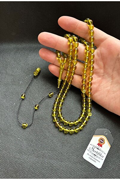 Kehribarstore Fire Amber 99 - Luk Prayer and Zikir Rosary, Prayer Grain Gift Certified