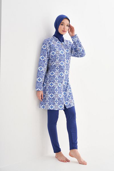 medipek Boneli wasserabweisender Fallschirm-Badeanzug mit vollständig bedeckten Leggings