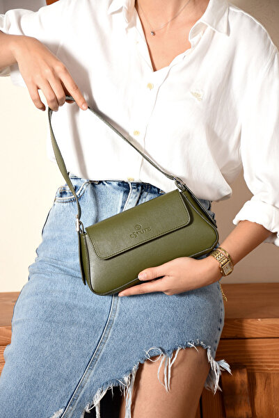 ESTUTE Γυναικεία μοντέρνα τσάντα μπαγκέτας με απλό σχέδιο