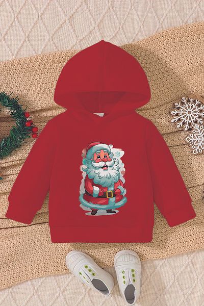 ADABEBEK New Year's Special Happy Santa Printed Baby Sweatshirt 23071