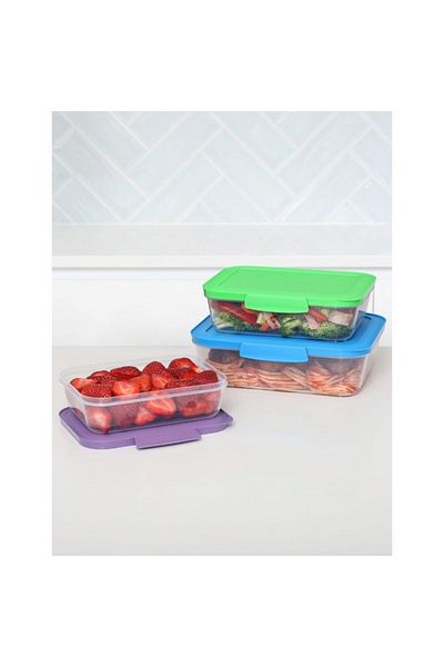 Sistema 3-Piece Freezer Safe BPA-Free Food Storage Container Set