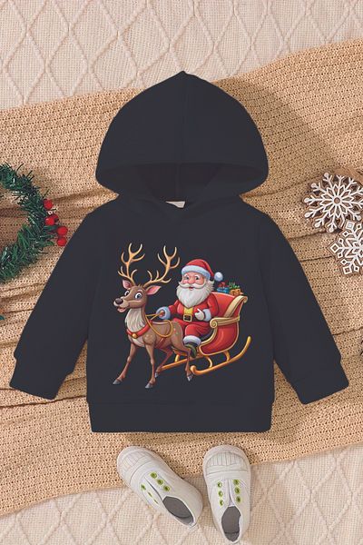 ADABEBEK Christmas Special Deer Santa Claus Printed Baby Sweatshirt 23070