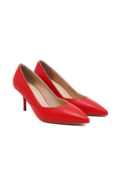 Desa Women's Red Leather Classic Shoes