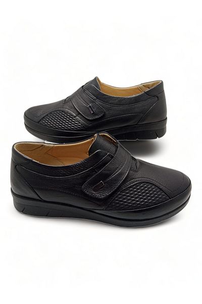 MAGIC SHOES Každodenní vroubkované boty z pravé kůže s plnou ortopedickou podrážkou