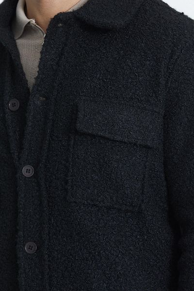 Store 100% Cotton, Shirt Collar, Button Men's Welsoft Plush Jacket