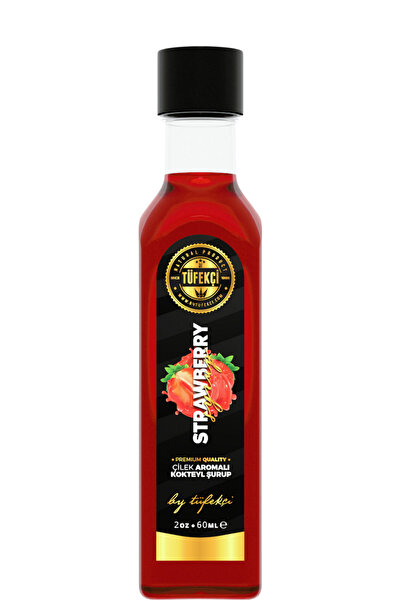 By Tüfekçi Çilek Şurup Yoğun Lezzet Yüksek Aromalı Yeni Formül Gerçek Meyve Lezzeti (60ml)