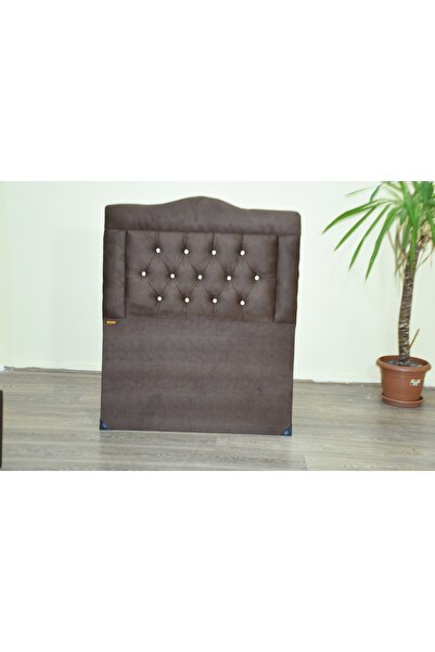 Ankara Mobilya Başlık 13420 Tay Tüy Kahverengi Silinir Kumaş Dolgun Kapitone 90 Cm El Yapım