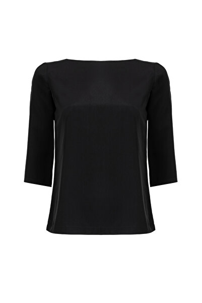 Roman Sırt Detaylı  Bluz Siyah INTP1309_001