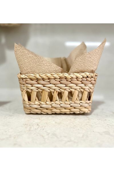 AFRALYAHOME Coș de răchită cu design special de 18 cm - Casă/Decor, Multifuncțional, Organizator pentru pâine