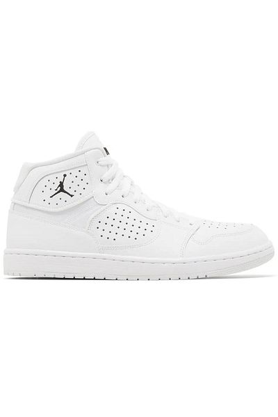 Nike Jordan Access Jumpman Leather Sneaker Γνήσιο δερμάτινο ψηλό αθλητικό παπούτσια Λευκό Λευκό