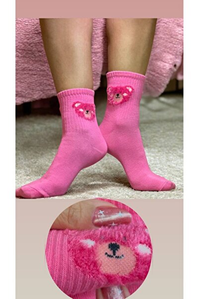 ROKH HEDİYELİK TEDDY PELUŞ TÜYLÜ KADIN ÇORAP